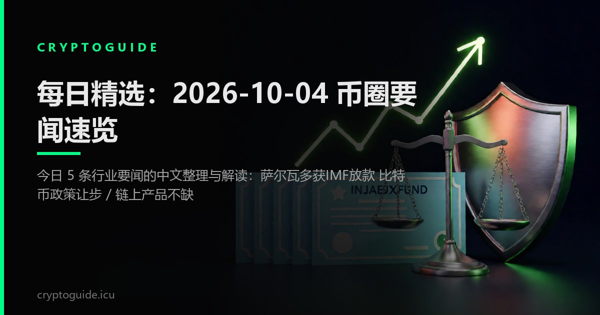 每日精选：2026-10-04 币圈要闻速览