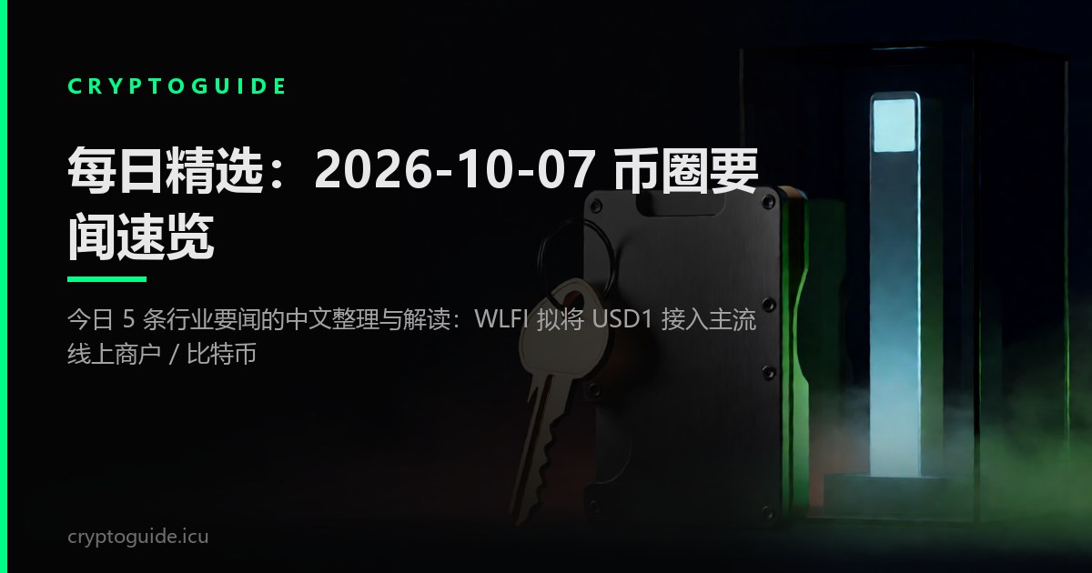 每日精选：2026-10-07 币圈要闻速览