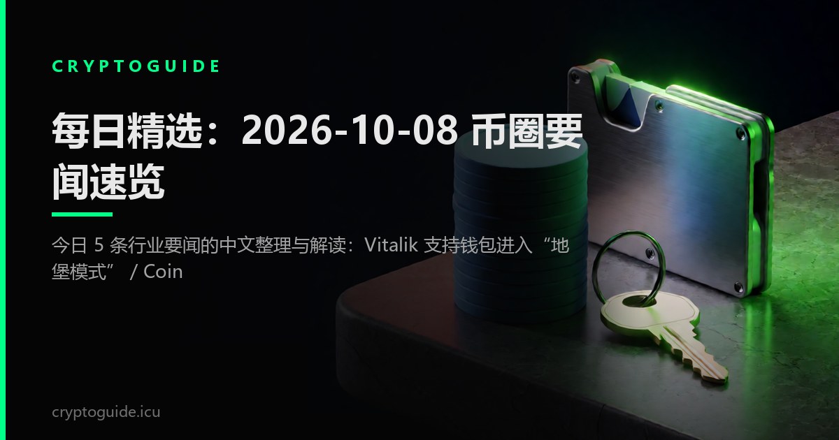 每日精选：2026-10-08 币圈要闻速览
