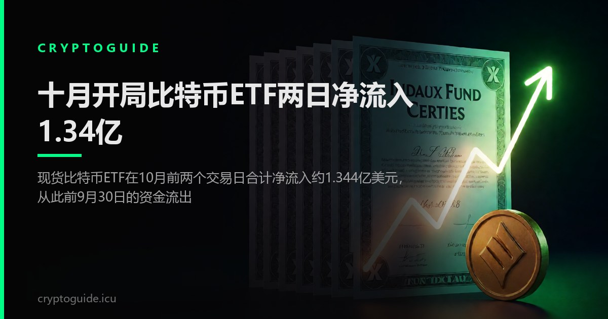 十月开局比特币ETF两日净流入1.34亿